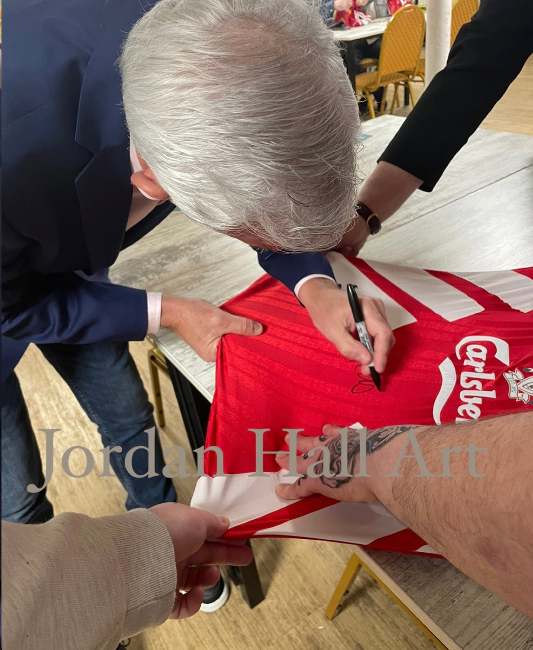 Signed Ian Rush liverpool 1993 jersey