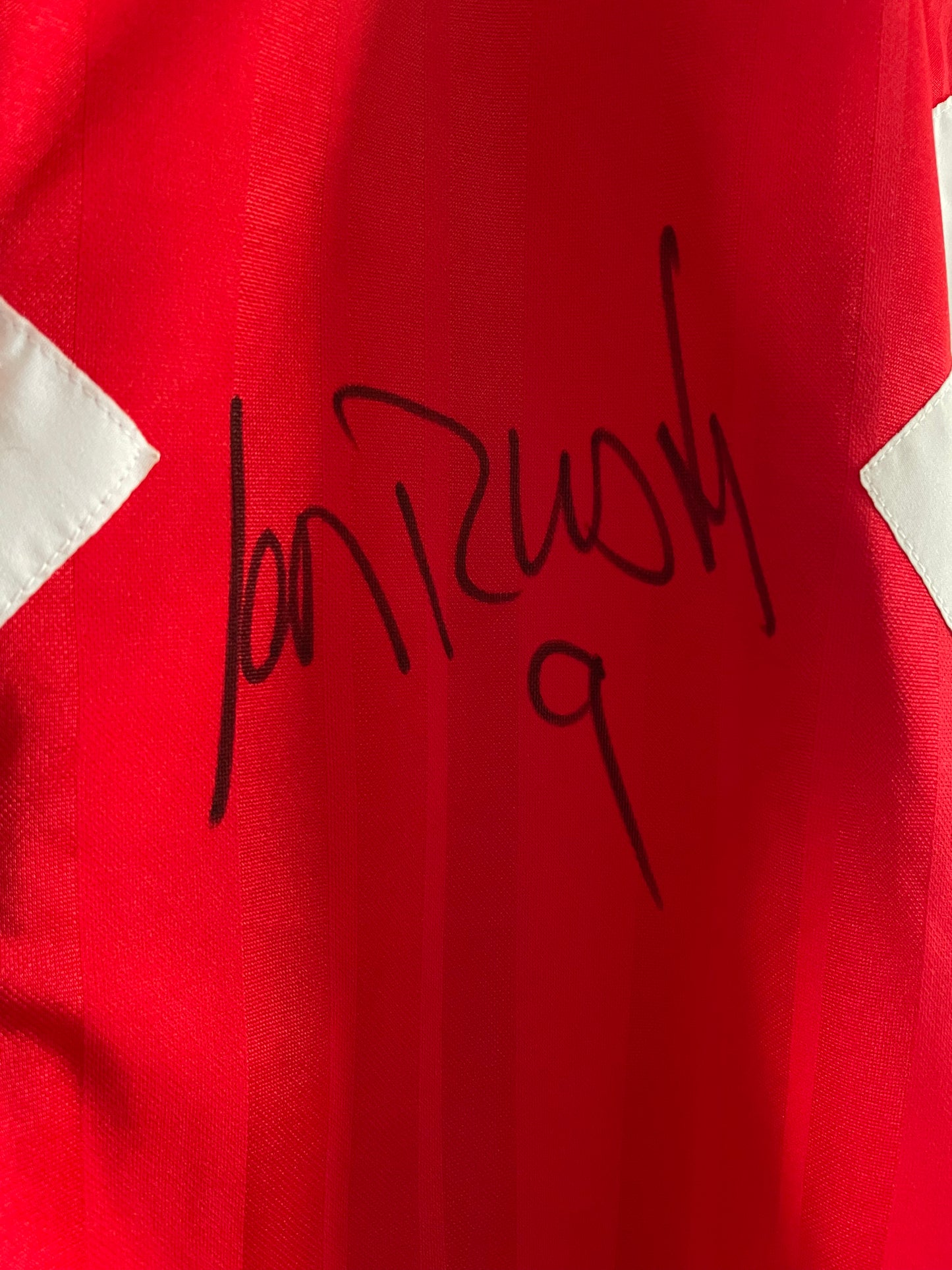 Signed Ian Rush liverpool 1993 jersey